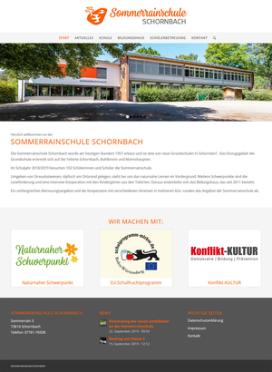 Responsive Webdesing Sommerrainschule Schornbach