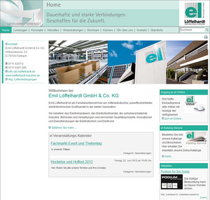 Typo3 Homepage der Emil Löffelhardt GmbH