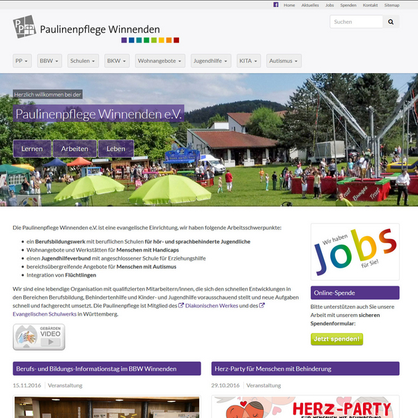 TYPO3 Responsive Relaunch Paulinenpflege Winnenden  